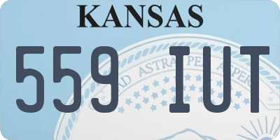 KS license plate 559IUT