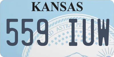 KS license plate 559IUW
