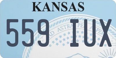 KS license plate 559IUX