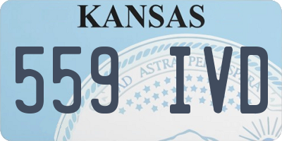 KS license plate 559IVD