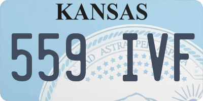 KS license plate 559IVF