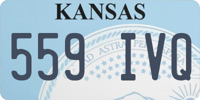 KS license plate 559IVQ