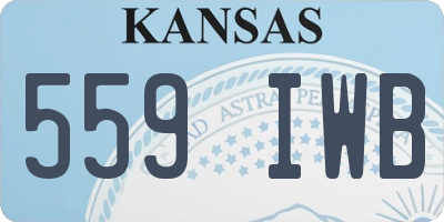 KS license plate 559IWB