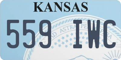 KS license plate 559IWC
