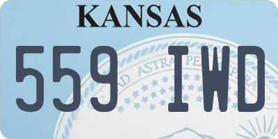 KS license plate 559IWD