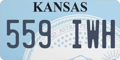KS license plate 559IWH