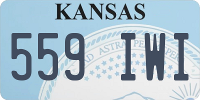 KS license plate 559IWI