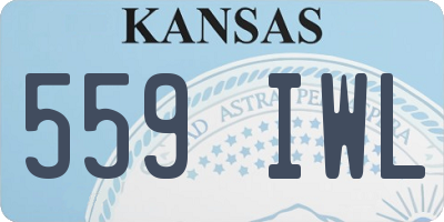 KS license plate 559IWL
