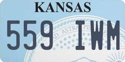 KS license plate 559IWM