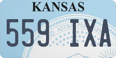 KS license plate 559IXA