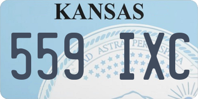 KS license plate 559IXC