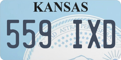 KS license plate 559IXD