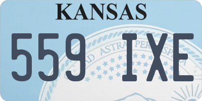 KS license plate 559IXE