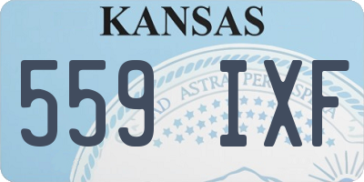 KS license plate 559IXF