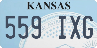 KS license plate 559IXG