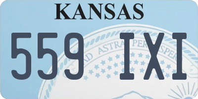 KS license plate 559IXI