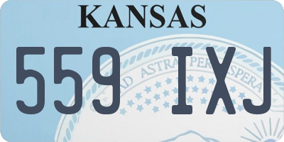 KS license plate 559IXJ