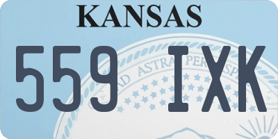 KS license plate 559IXK