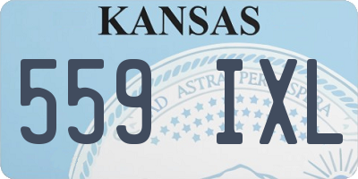 KS license plate 559IXL
