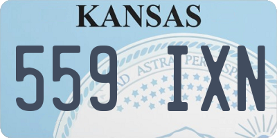 KS license plate 559IXN