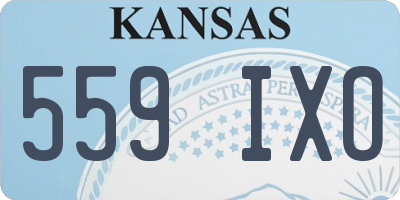 KS license plate 559IXO