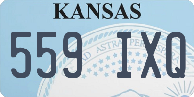 KS license plate 559IXQ
