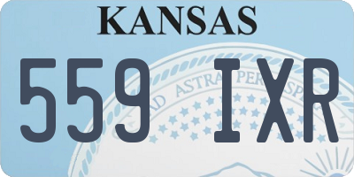KS license plate 559IXR