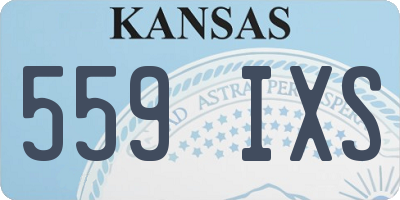 KS license plate 559IXS