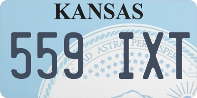 KS license plate 559IXT