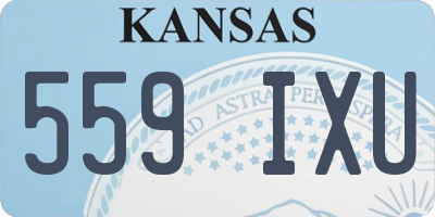 KS license plate 559IXU