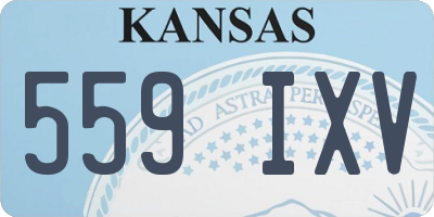 KS license plate 559IXV