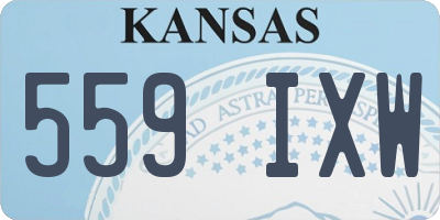 KS license plate 559IXW