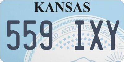 KS license plate 559IXY