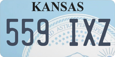 KS license plate 559IXZ