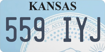 KS license plate 559IYJ