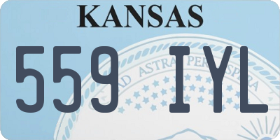 KS license plate 559IYL