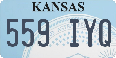 KS license plate 559IYQ