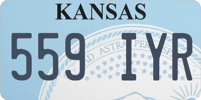 KS license plate 559IYR