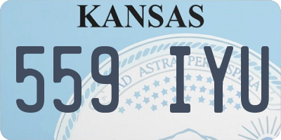 KS license plate 559IYU
