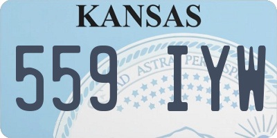 KS license plate 559IYW