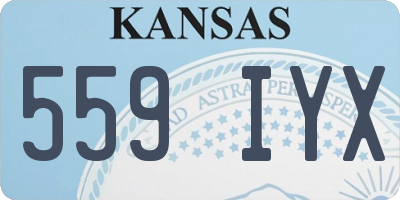 KS license plate 559IYX