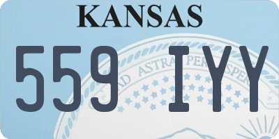 KS license plate 559IYY
