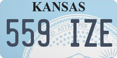 KS license plate 559IZE