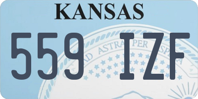KS license plate 559IZF