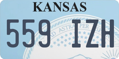 KS license plate 559IZH