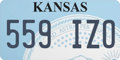 KS license plate 559IZO