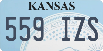 KS license plate 559IZS