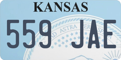 KS license plate 559JAE