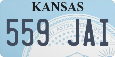 KS license plate 559JAI