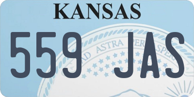 KS license plate 559JAS